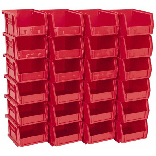 Msc Industrial Supply 4-1/8"" Wide x 5-3/8"" Deep x 3"" High Hopper Stacking Bin