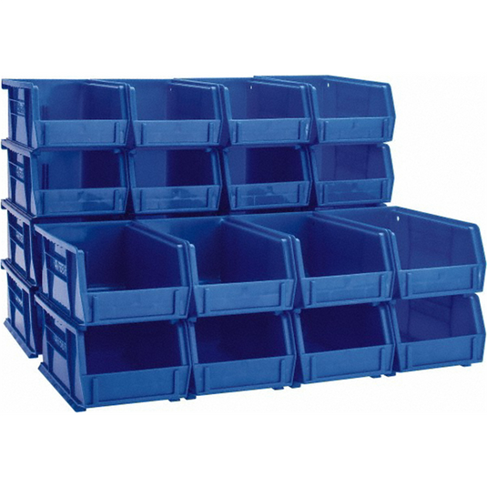 Msc Industrial Supply 4-1/8"" Wide x 7-3/8"" Deep x 3"" High Hopper Stacking Bin