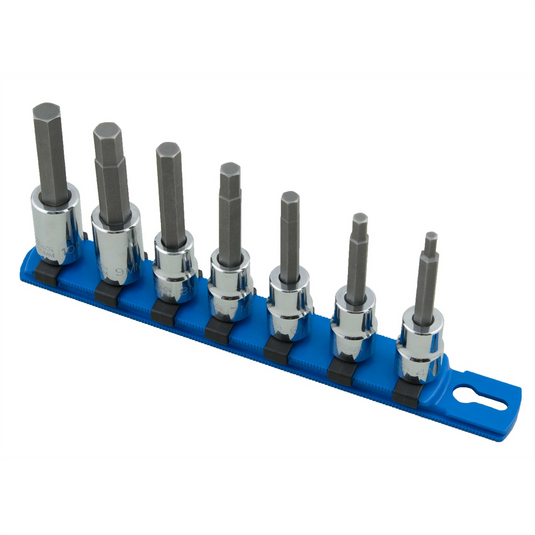 Martin Tools SKT SET 3/8 HEX BIT 7PC Clip
