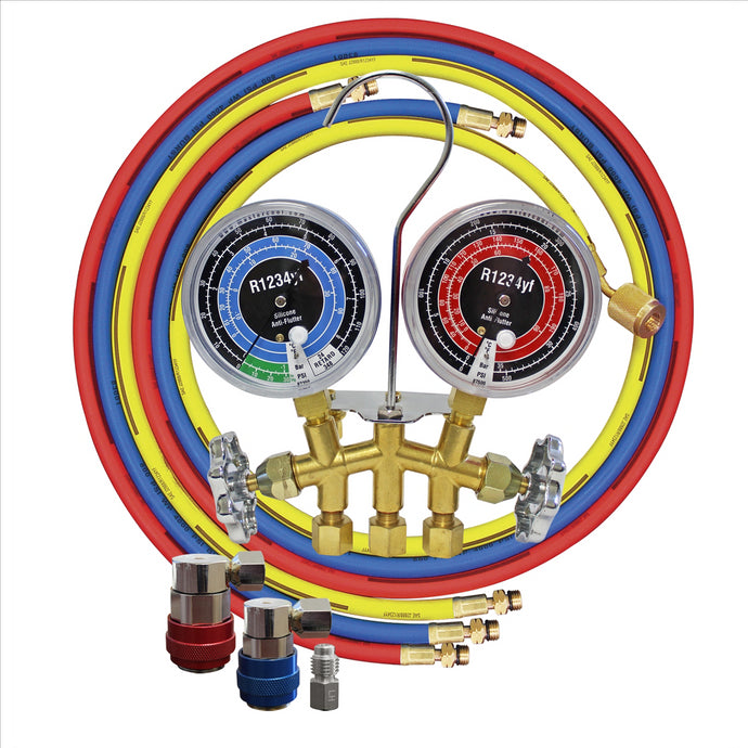 Mastercool R1234yf Brass gauge set 60