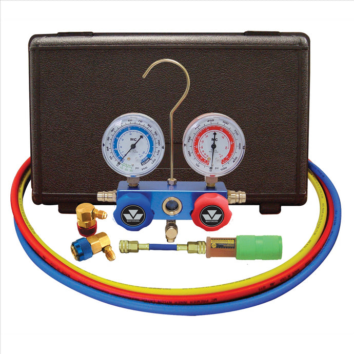 Mastercool Aluminum manifold 134A gauge set w/ 60