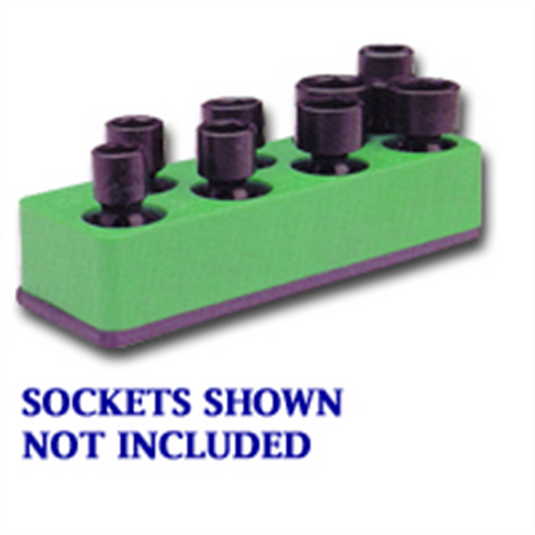 Mechanic's Time Savers SOC HOL 3/8U IMP GREEN NEON 8 HOLE