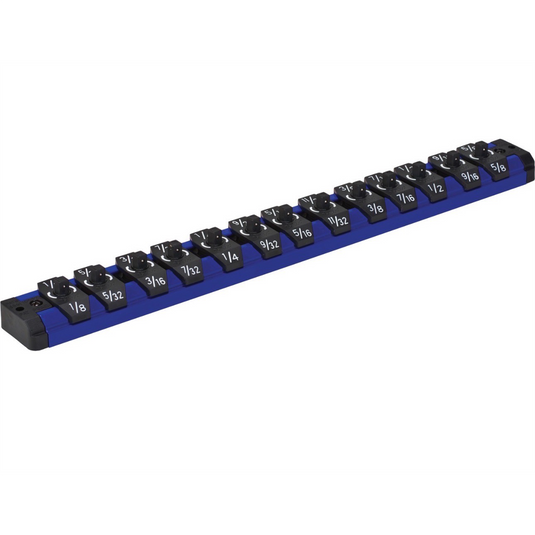 Mechanic's Time Savers 1/4"" Lock-A-Socket with Metric & SAE Size Indicators- Blue