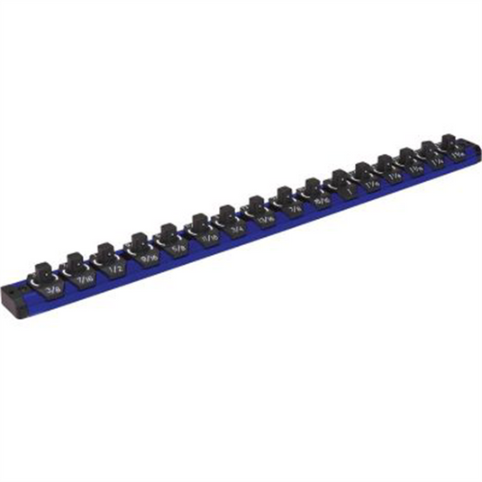 Mechanic's Time Savers 3/8"" Lock-A-Socket with Metric & SAE Size Indicators- Blue