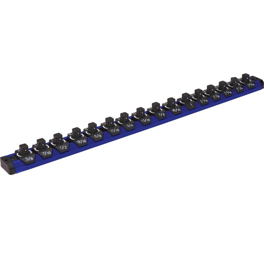 Mechanic's Time Savers 1/2"" Lock-A-Socket with Metric & SAE Size Indicators- Blue