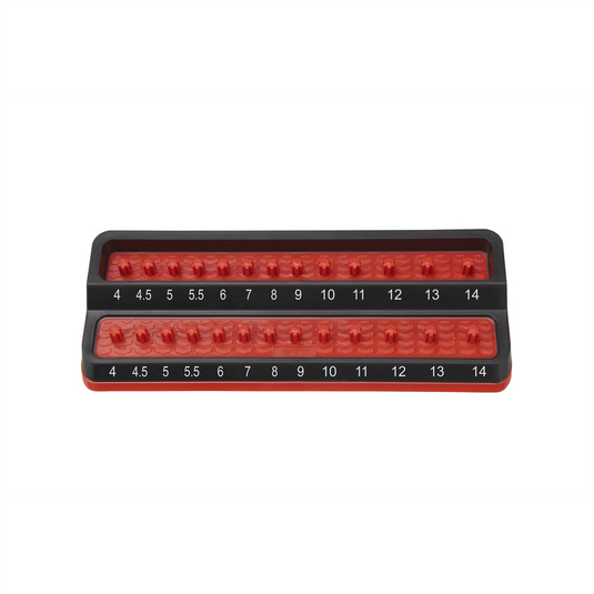 Mechanic's Time Savers 1/4 in. Metric Peg Socket Holder; Red