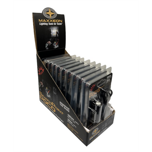 Maxxeon SearchPoint&reg; POCO Rechargeable Mini Flashlight Display Kit - 10 Count