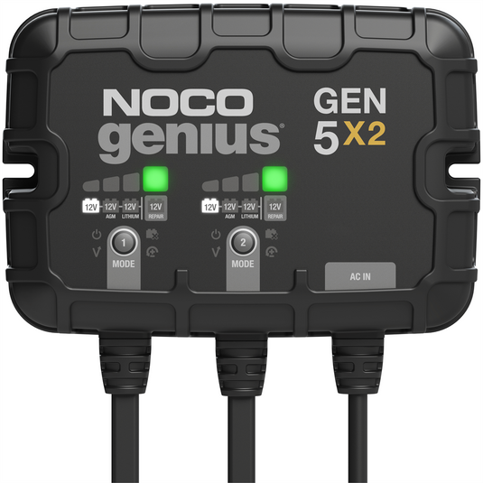 NOCO Company GEN5X2 12V 2-Bank; 10-Amp On-Board Battery Charger