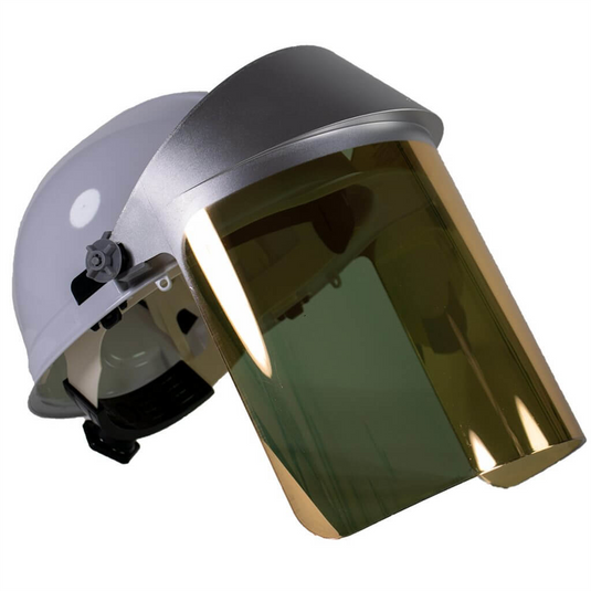 Oberon Face Shield & Hard Cap - Heat Reflective - Window: Clear Gold