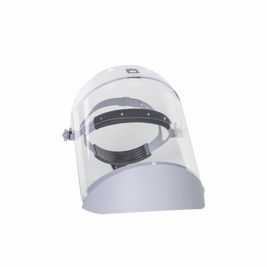 Oberon Face Shield with Ratcheting Headgear - Polycarbonate - Window: Clear - With Lower Crown