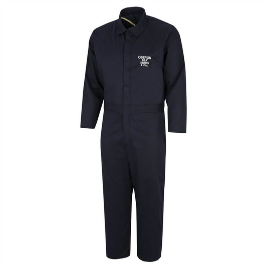 Oberon Coveralls - Arc Flash & Flame Resistant Basic - With Escape Strap - 8 Cal BSA&trade; - Color: Navy Blue - Size: 4XL