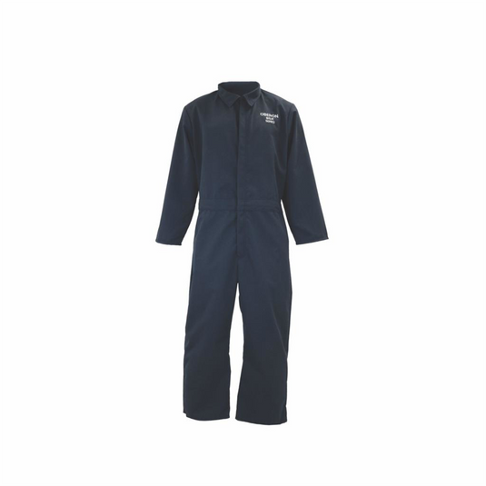 Oberon Coveralls - Arc Flash & Inherently Flame Resistant - With Escape Strap - 12 Cal BSA&trade; - Color: Navy Blue - Size: XL