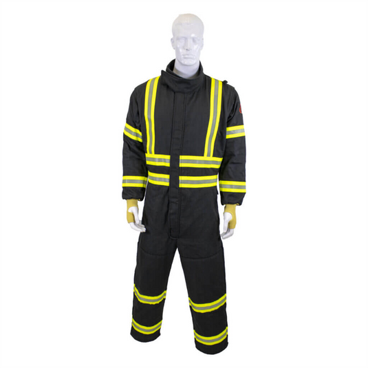 Oberon Coveralls - Gas Extraction - GES8+&trade; - With Escape Strap - Color: Black - Size: 5XL Short