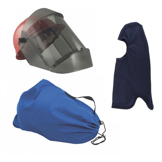 Oberon Face Shield Kit - Arc Flash - 12 Cal TCG&trade; -Comes with hard cap; 12 calorie face shield; balaclava; and storage bag