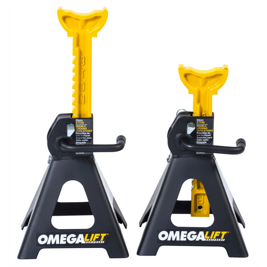 Omega Double locking 3 ton ratchet style jack stands