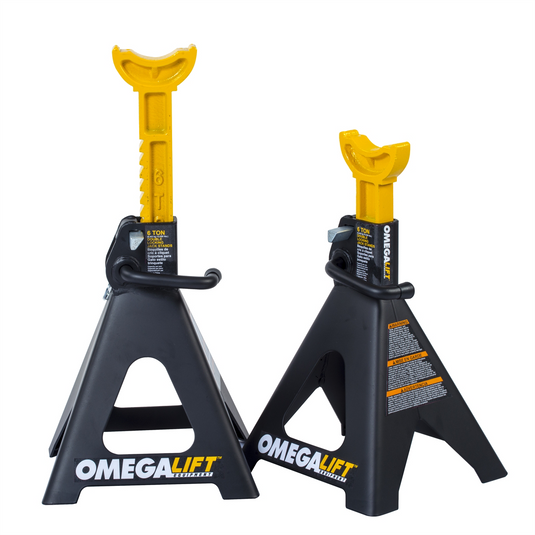 Omega 6 ton double locking ratchet style jack stands