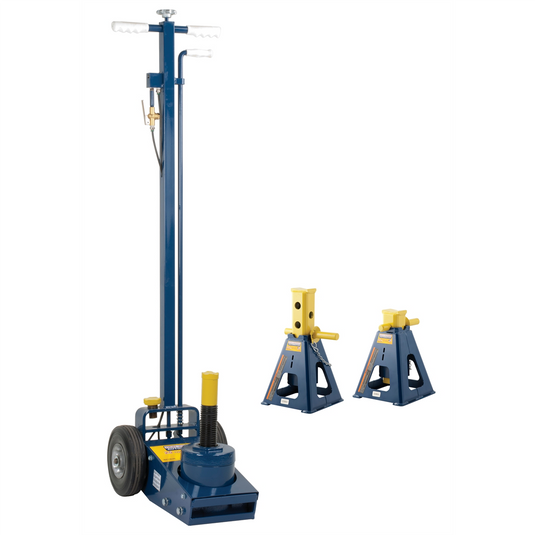 Omega 25 ton axle jack with 25 ton jack stands