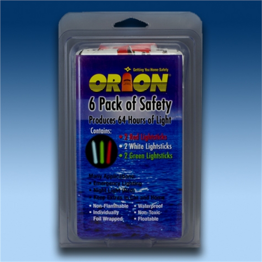Orion 6 PACK LIGHTSTICKS; Various Colors