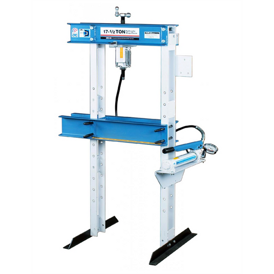 OTC FLOOR PRESS 17-1/2 TON OPEN THROAT W/ HAND PUMP