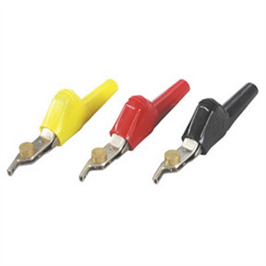 OTC 3 PC. ALLIGATOR CLIP SET (1 EA. RD; YLW; BLK)