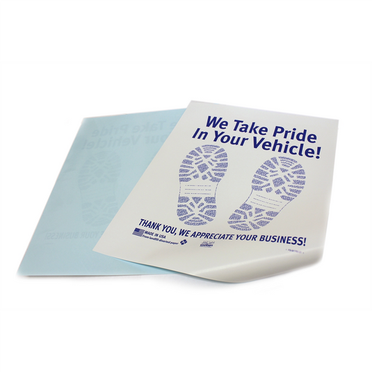 Petoskey Plastics One Color; Blue Footprint on Poly-Back paper