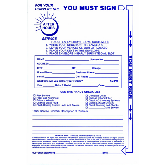 Petoskey Plastics Envelopes for Key Drop Box