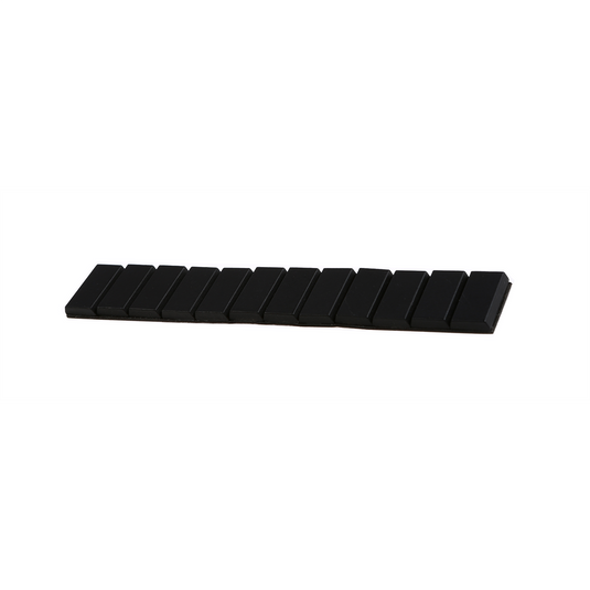 Value Line steel adhesive weights; black 0.5 oz segments in 15 lb roll with standard adh