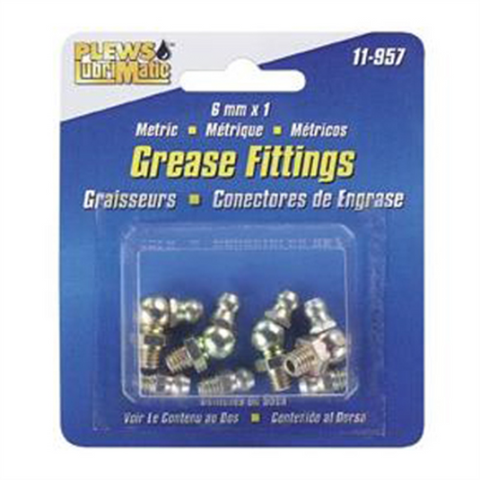 Plews Edelmann GREASE FITTING ASSTMNT MET 8 FITTINGS PER BOX