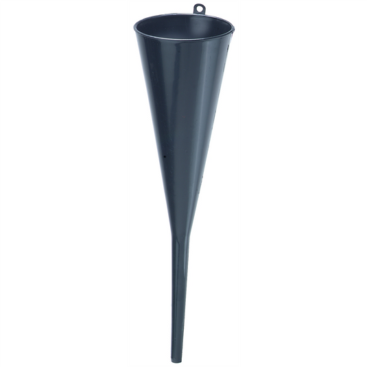 Plews Edelmann FUNNEL 5IN. DIA. EXTRA LONG 18IN. W/ 1/2IN. OD END