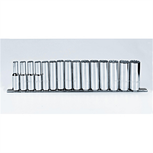 STANLEY PROTO INDUSTRIAL SET SKT 1/2DR 12PT MET DEEP 15PC
