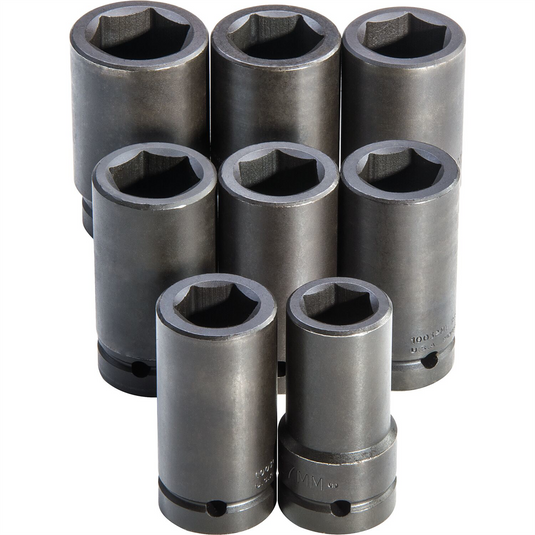 PROTO Proto 1"" Drive 8 Piece Deep Metric Impact Socket Set - 6 Point