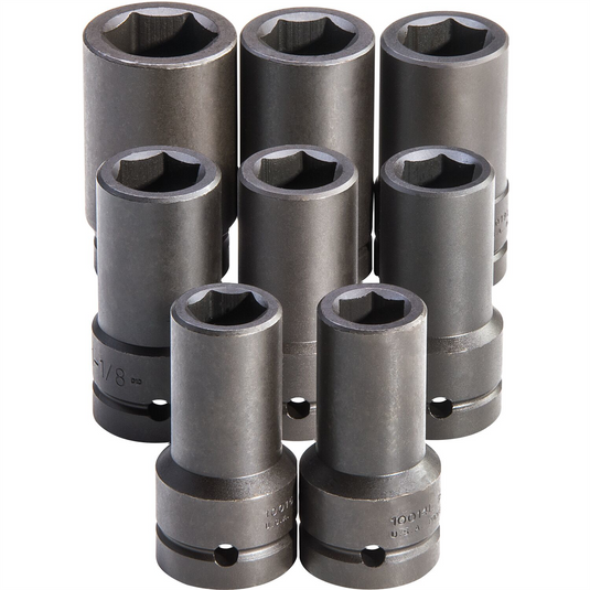 PROTO Proto 1"" Drive 8 Piece Deep Impact Socket Set - 6 Point SAE