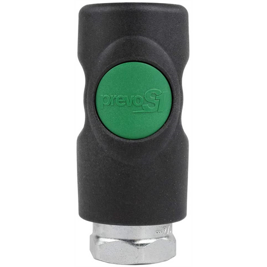 Prevost 1/4 Inch Female NPT PrevoS1 ESI 07 High Flow 3/8 Inch Composite Body Coupler on Plate for Compressed Air