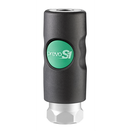 Prevost 3/8 Inch female NPT PrevoS1 ESI 11 High Flow 1/2 Inch Composite Body Quick Safety Coupler for Compressed Air