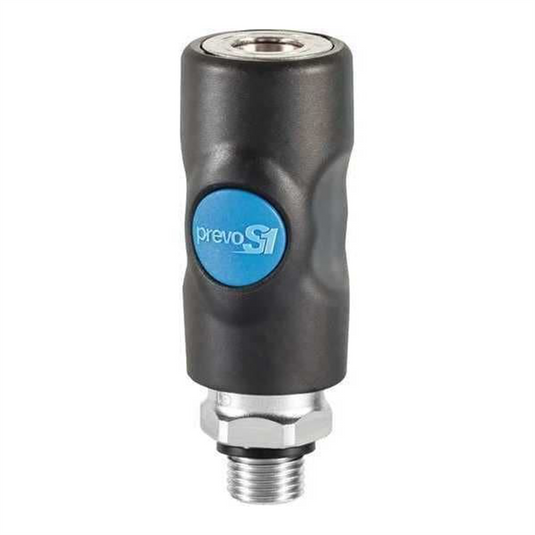 Prevost 1/4 Inch Male NPT PrevoS1 ISI 06 Industrial 1/4 Inch Composite Body Quick Safety Coupler for Compressed Air