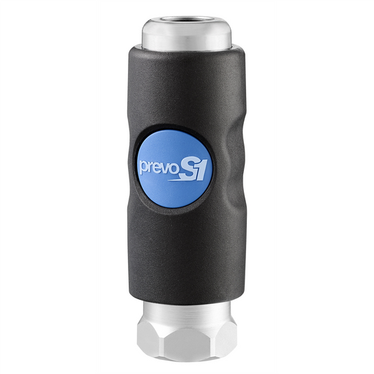 Prevost 1/2 Inch Female NPT PrevoS1 ISI 11 Industrial 1/2 Inch  Composite Body Quick Safety Coupler for Compressed Air