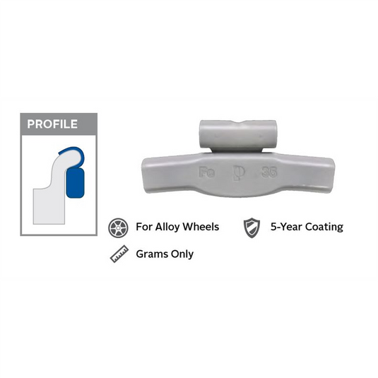 Wegmann Automotive 0.5 oz Steel Coated Clip-on AWFE Red Series Wheel Weight (Box of 25)