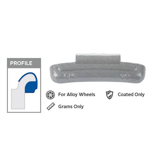 Wegmann Automotive 35 g Lead Coated Clip-on EN Green Series Wheel Weight (Box of 25)