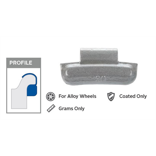 Wegmann Automotive 25 g Lead Coated Clip-on FN Orange Series Wheel Weight (Box of 25)