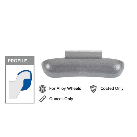 Wegmann Automotive 3 oz Lead Coated Clip-on LH Purple Series Wheel Weight (Box of 25)