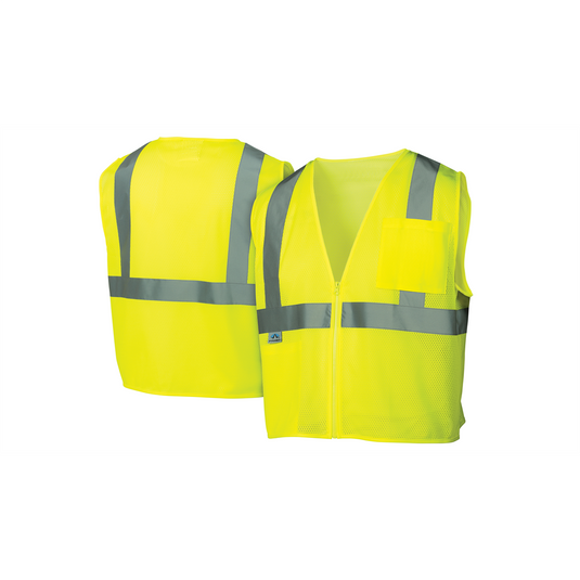 Pyramex Pyramex Safety - Safety Vest - Hi-Vis Lime - Size Medium