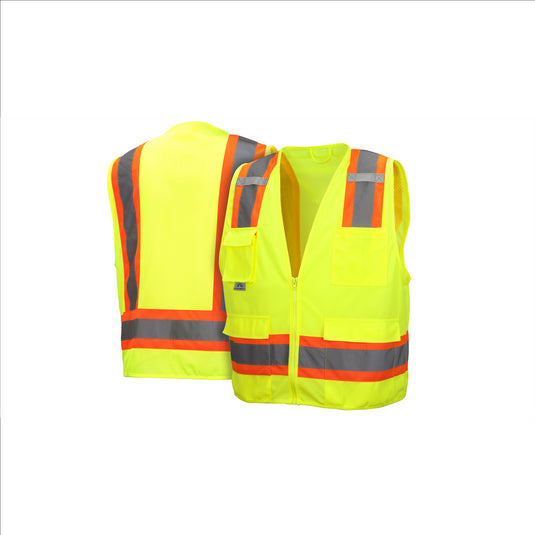Pyramex Pyramex Safety - Safety Vest - Hi-Vis Lime - Size 5X Large