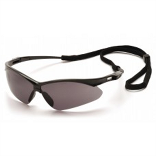 Pyramex Safety - PMXTREME - Black Frame/Gray Lens with Black Cord  ; Sold 12/BOX