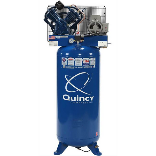 Quincy Compressors 5 HP PRO; 230 Volt Single Phase; Two Stage; 80 Gallon Air Compressor