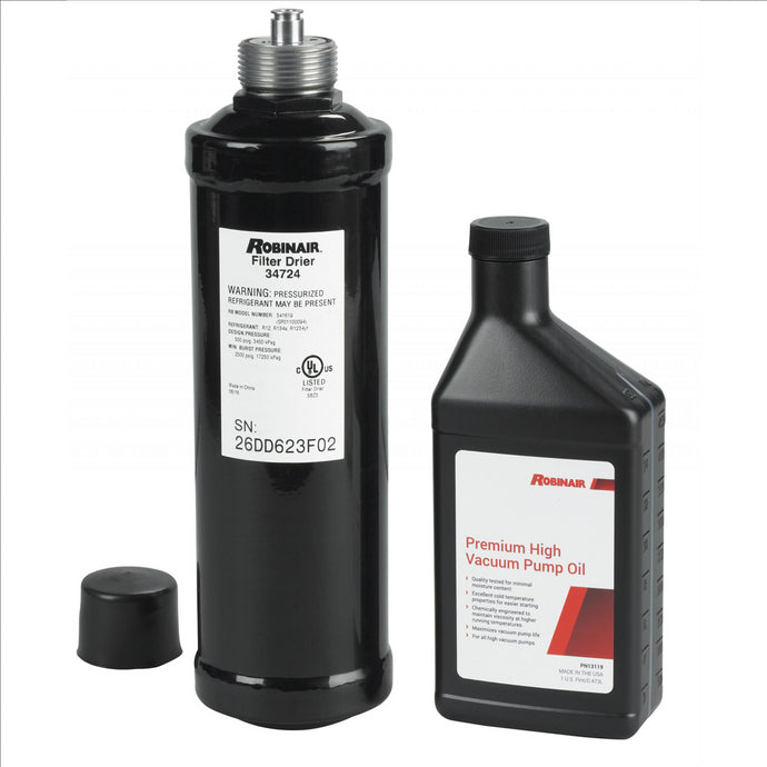 Robinair Maintenance Kit (1 Spin on Filter-Drier and 16oz Vacuum Pump Oil)