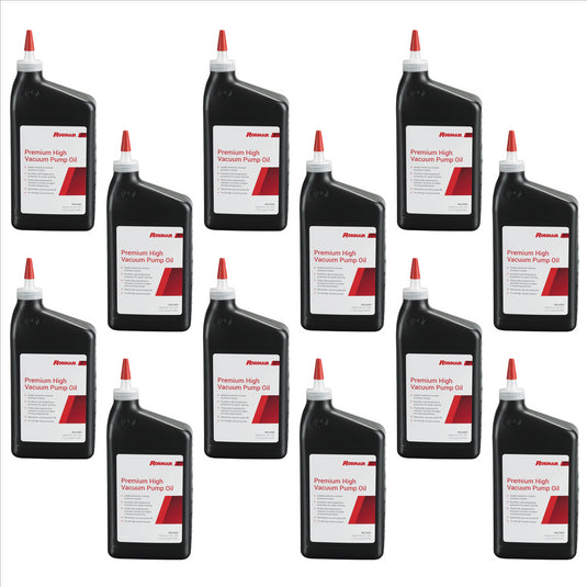 Robinair Premium High Vacuum Pump Oil; Quart Bottle (case of 12 bottles)