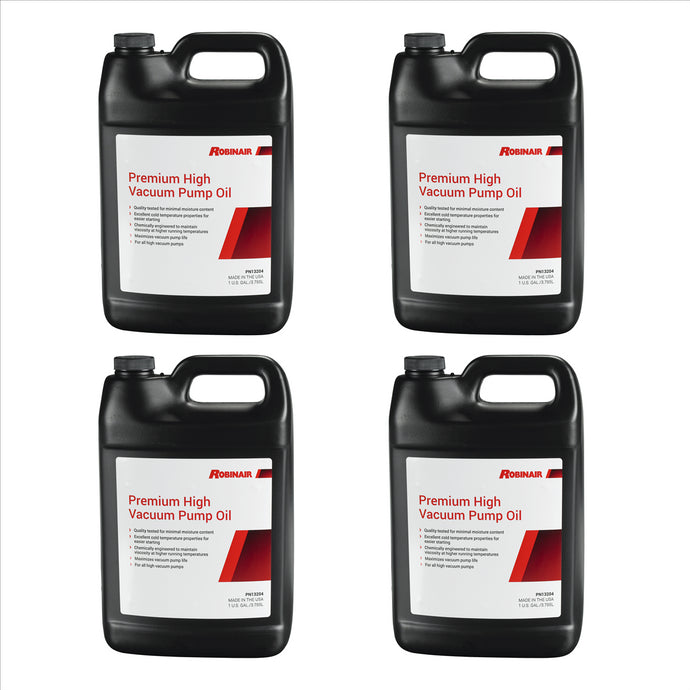 Robinair Premium High Vacuum Pump Oil; Gallon Bottle (case of 4 bottles)