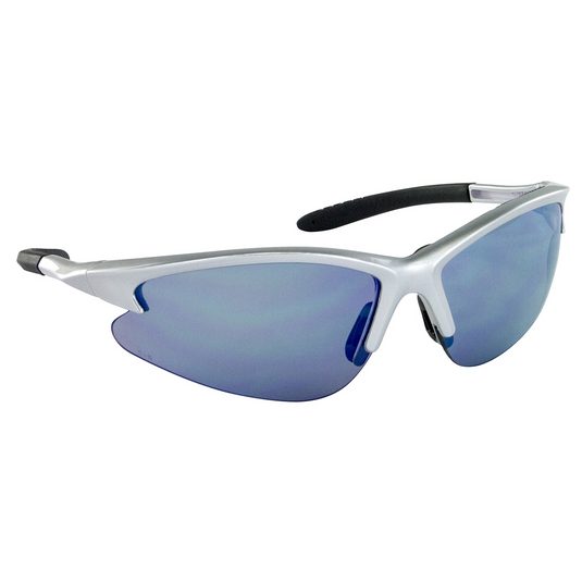 SAS Safety DB2 Safe Glasses w/ Silver Frame and Ice Blue Lens in Polybag