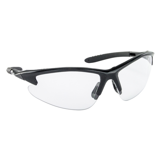 DB2 Safe Glasses w/ Black Frame and Clear Lens in Polybag