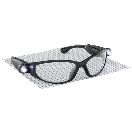 Lightcrafters LED 3.0X Readers w/ Clear Lens and Black Frames